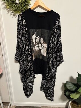 Reworked Hardy and Morgan Wallen Graphic Tee with Kimono Sleeves